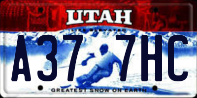 UT license plate A377HC