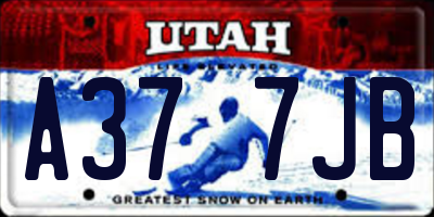 UT license plate A377JB