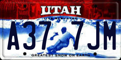 UT license plate A377JM