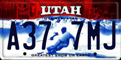 UT license plate A377MJ