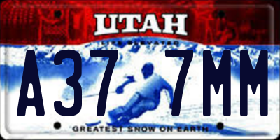 UT license plate A377MM