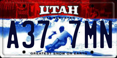 UT license plate A377MN