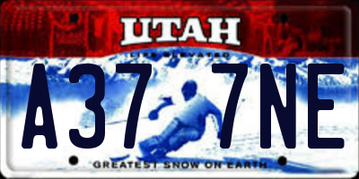 UT license plate A377NE