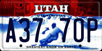 UT license plate A377OP