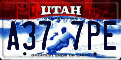 UT license plate A377PE