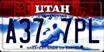UT license plate A377PL