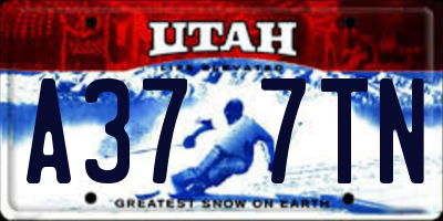 UT license plate A377TN