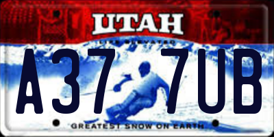 UT license plate A377UB