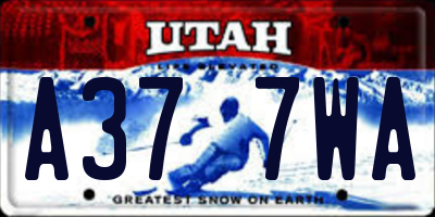 UT license plate A377WA