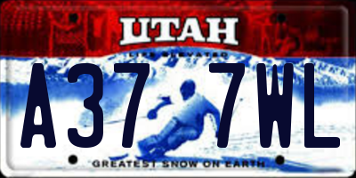 UT license plate A377WL