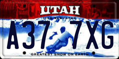 UT license plate A377XG