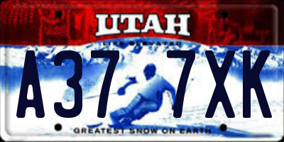 UT license plate A377XK