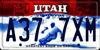 UT license plate A377XM