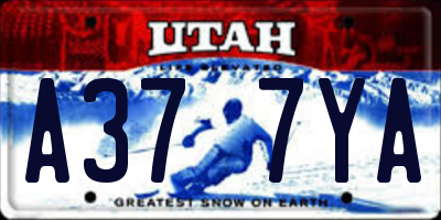 UT license plate A377YA