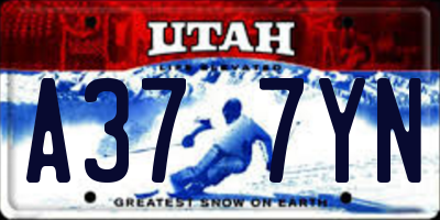 UT license plate A377YN