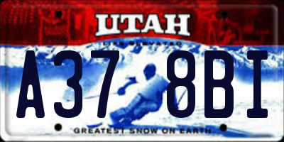 UT license plate A378BI