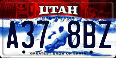 UT license plate A378BZ
