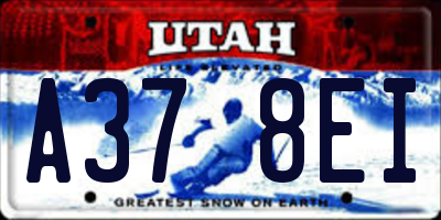 UT license plate A378EI