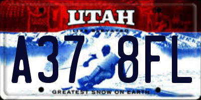 UT license plate A378FL