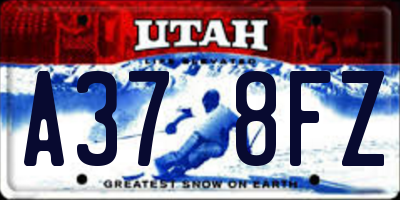 UT license plate A378FZ