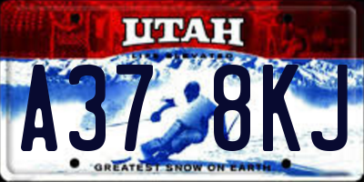 UT license plate A378KJ