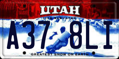 UT license plate A378LI