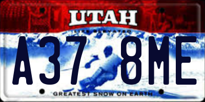 UT license plate A378ME