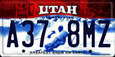UT license plate A378MZ