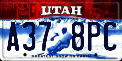 UT license plate A378PC