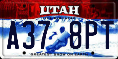 UT license plate A378PT