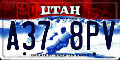 UT license plate A378PV