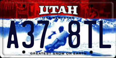 UT license plate A378TL