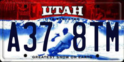 UT license plate A378TM