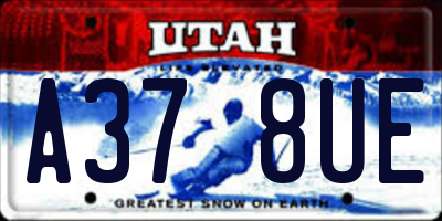 UT license plate A378UE
