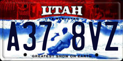 UT license plate A378VZ