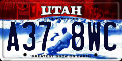 UT license plate A378WC