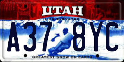 UT license plate A378YC
