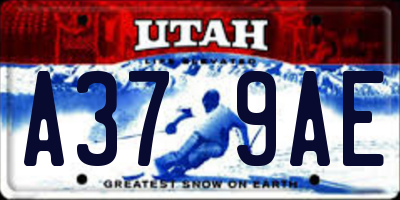 UT license plate A379AE