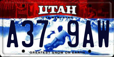 UT license plate A379AW