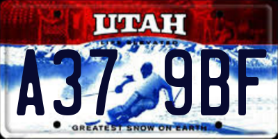 UT license plate A379BF