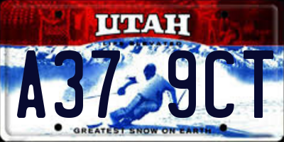 UT license plate A379CT