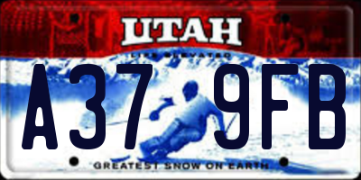 UT license plate A379FB