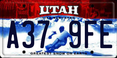 UT license plate A379FE