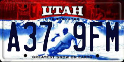 UT license plate A379FM