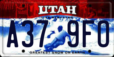 UT license plate A379FO