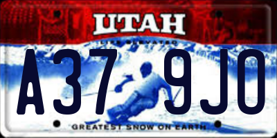 UT license plate A379JO