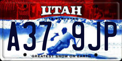 UT license plate A379JP