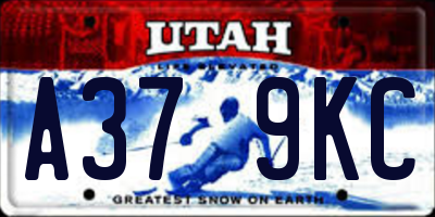 UT license plate A379KC