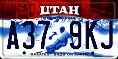 UT license plate A379KJ