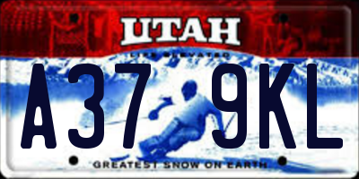 UT license plate A379KL